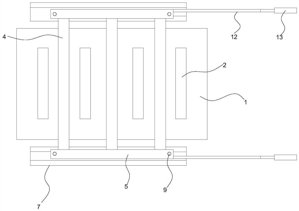 Method for heating large sheet arc-shaped forge piece before forging