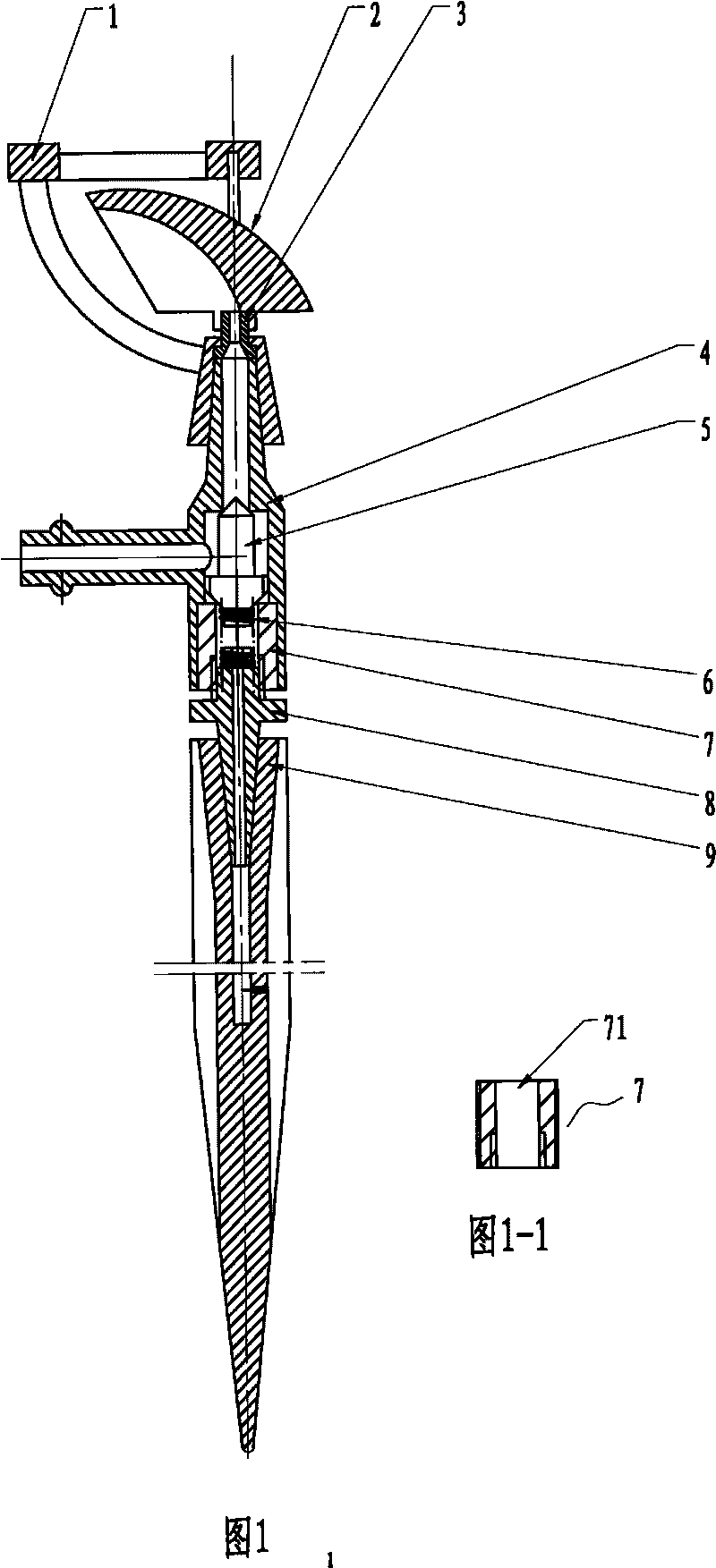 Dripping and spraying double-effect emitter and irrigation system thereof