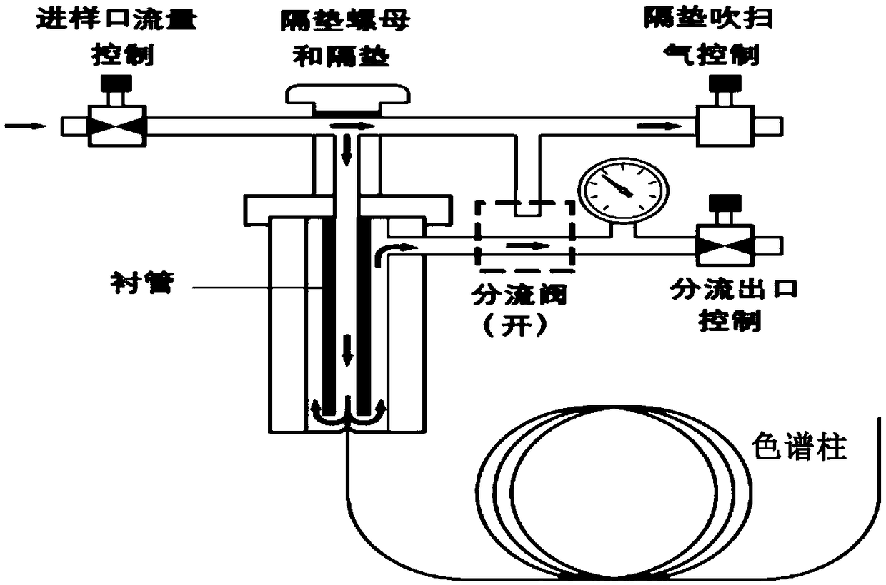 Gas chromatography of thermoliable substance or trace-target-containing substance