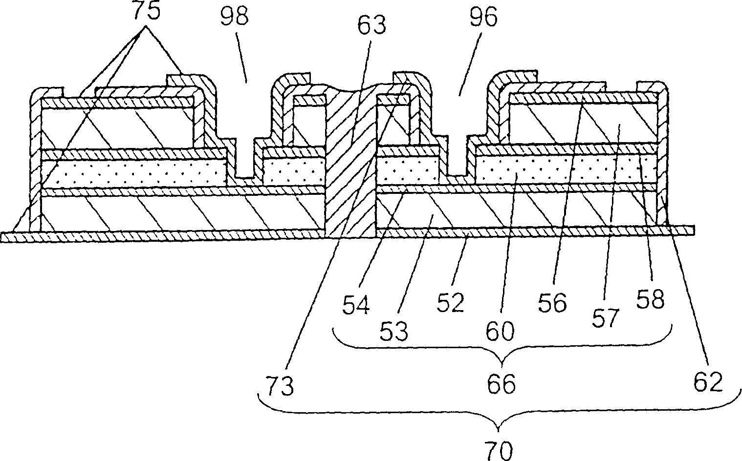 Film piezoelectric element and making method thereof and actuator device using same