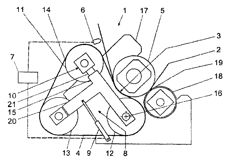 Method and apparatus for opening roller gap