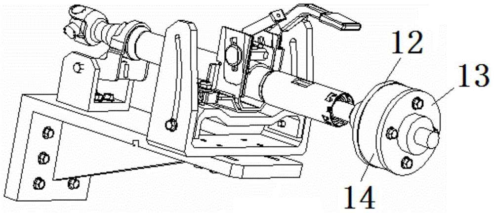 An automobile steering column dynamic impact test bench