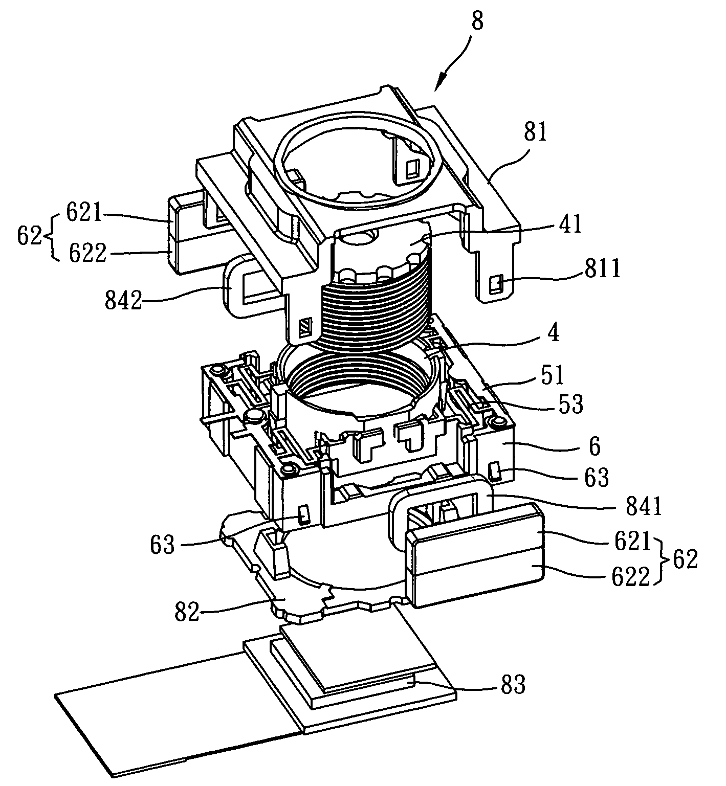 Suspension apparatus for auto-focus lens device and a method for fabricating the same