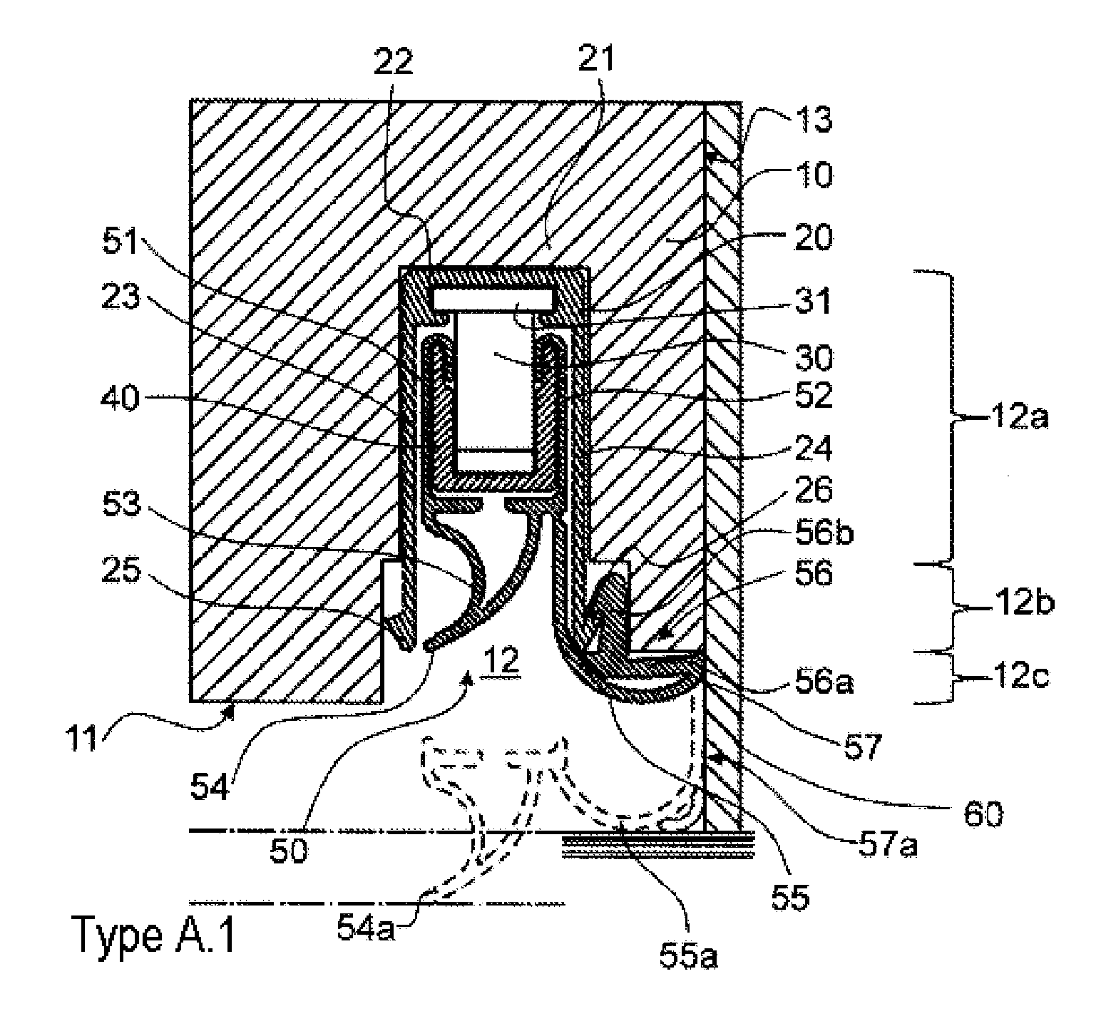 Door seal with two sealing planes