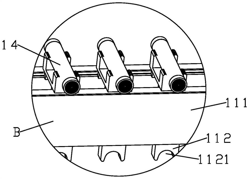 Battery cell shell entering equipment