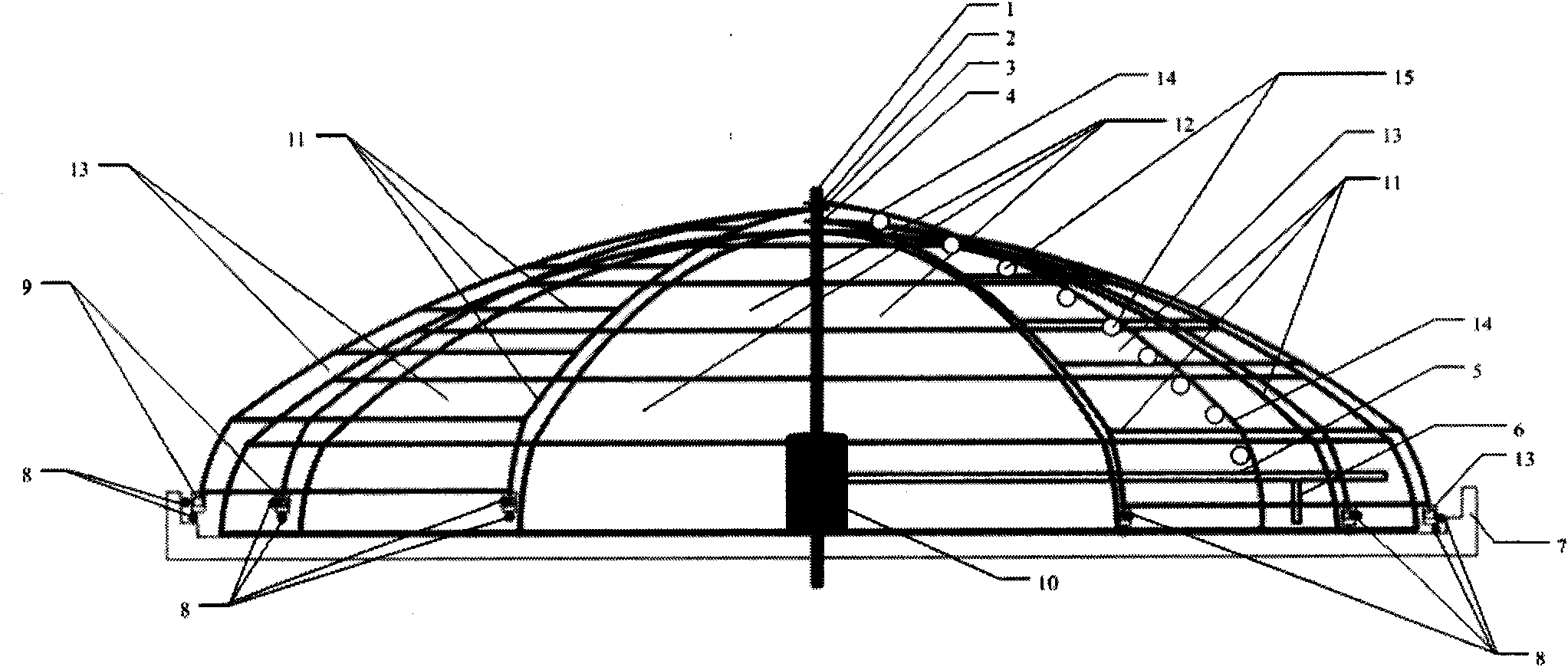 All-weather and full-automatic multi-layer temperature-control circular greenhouse