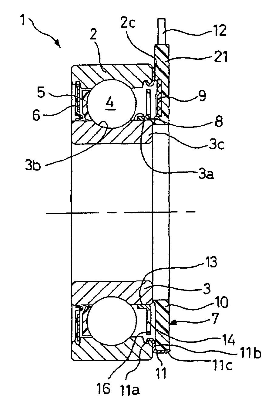 Instrumented antifriction bearing and electrical motor equipped therewith