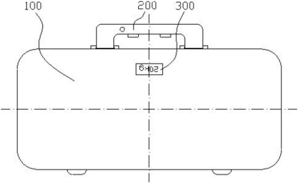 Self-weighing method and device of case and case with self-weighing function