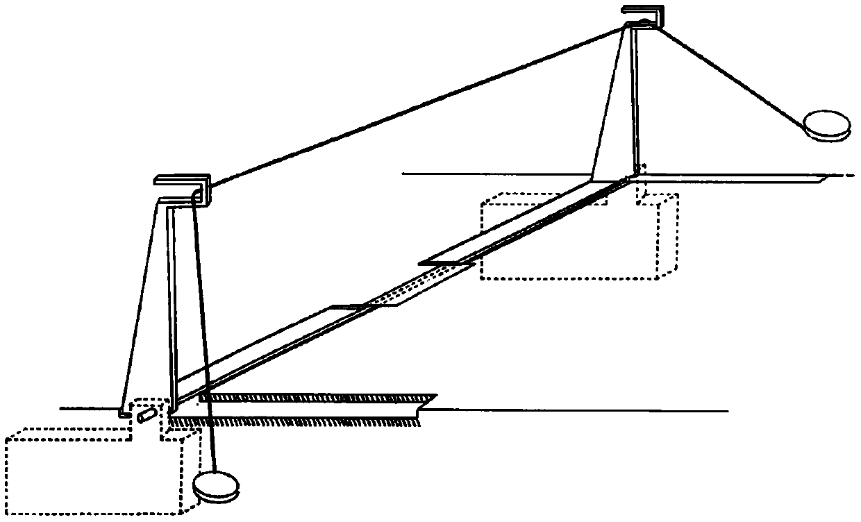 Blocking cable lifting device