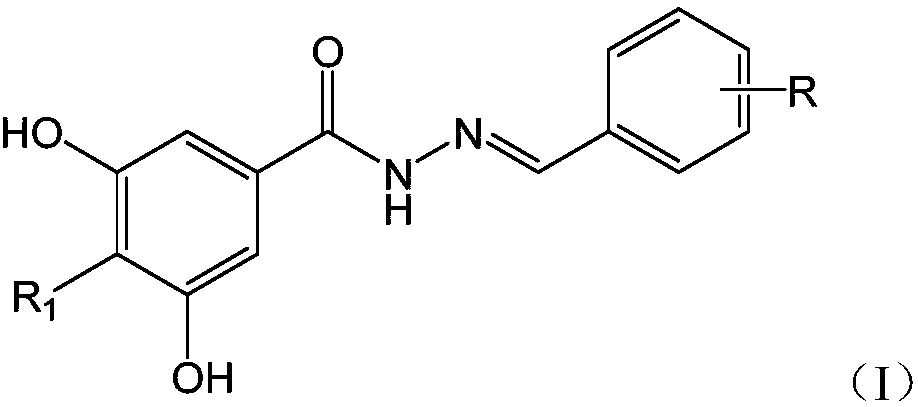Benzoyl hydrazone neuraminidase inhibitor and preparation method and application thereof
