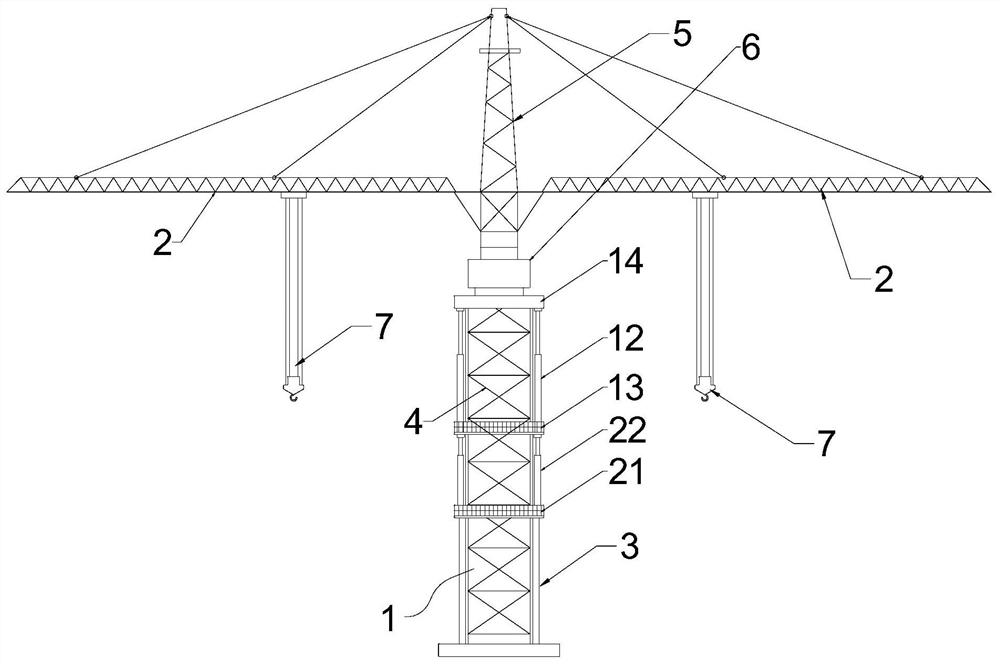 Double-arm electric holding pole