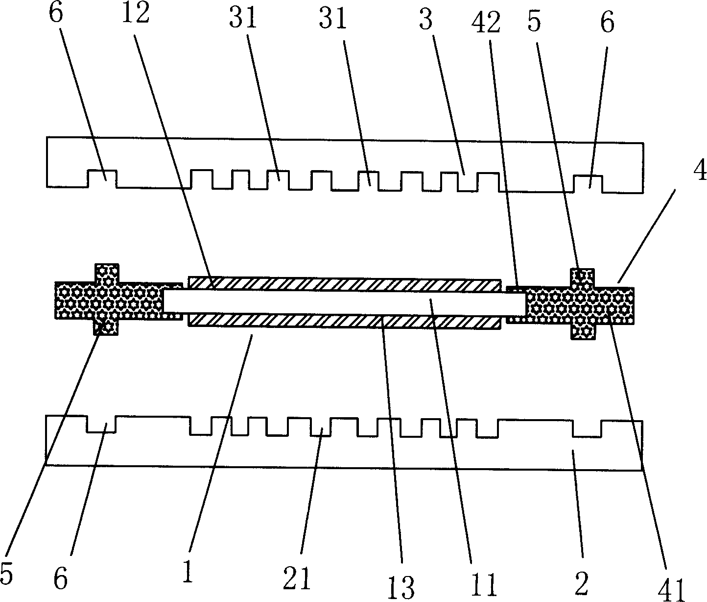 Sealing device of proton exchanging film fuel cell unit
