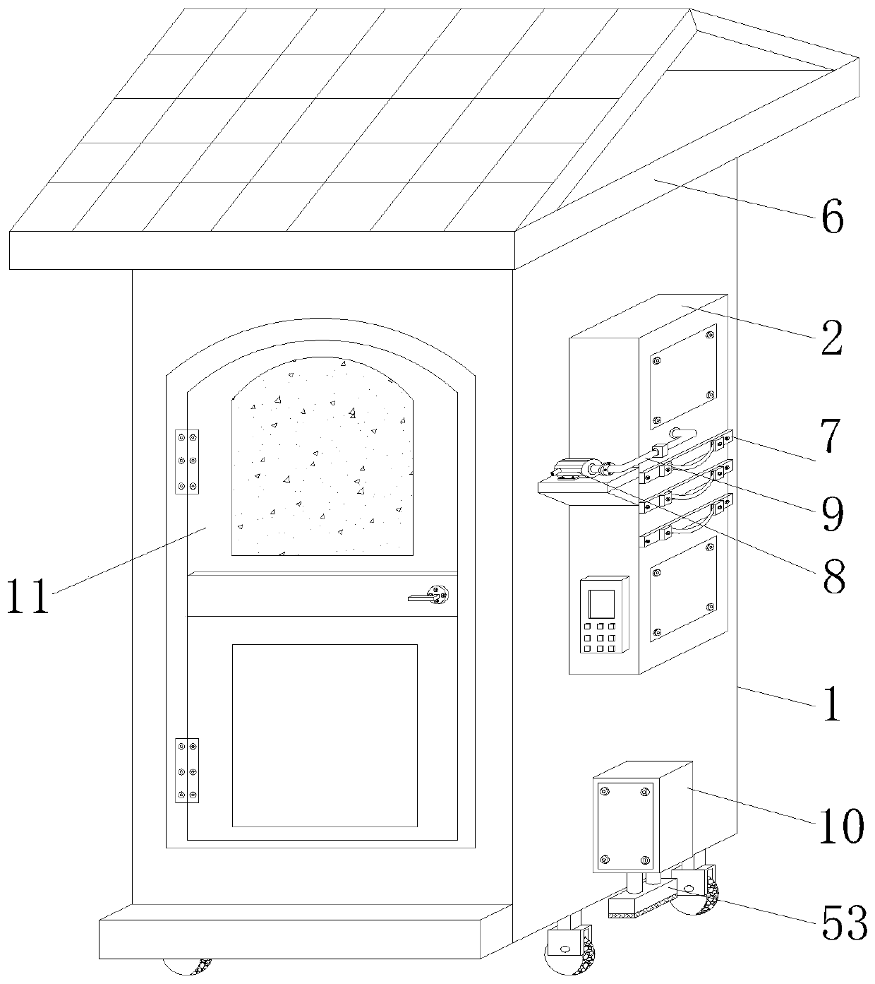 Ventilation device with rapid gas exchange function for mobile toilet