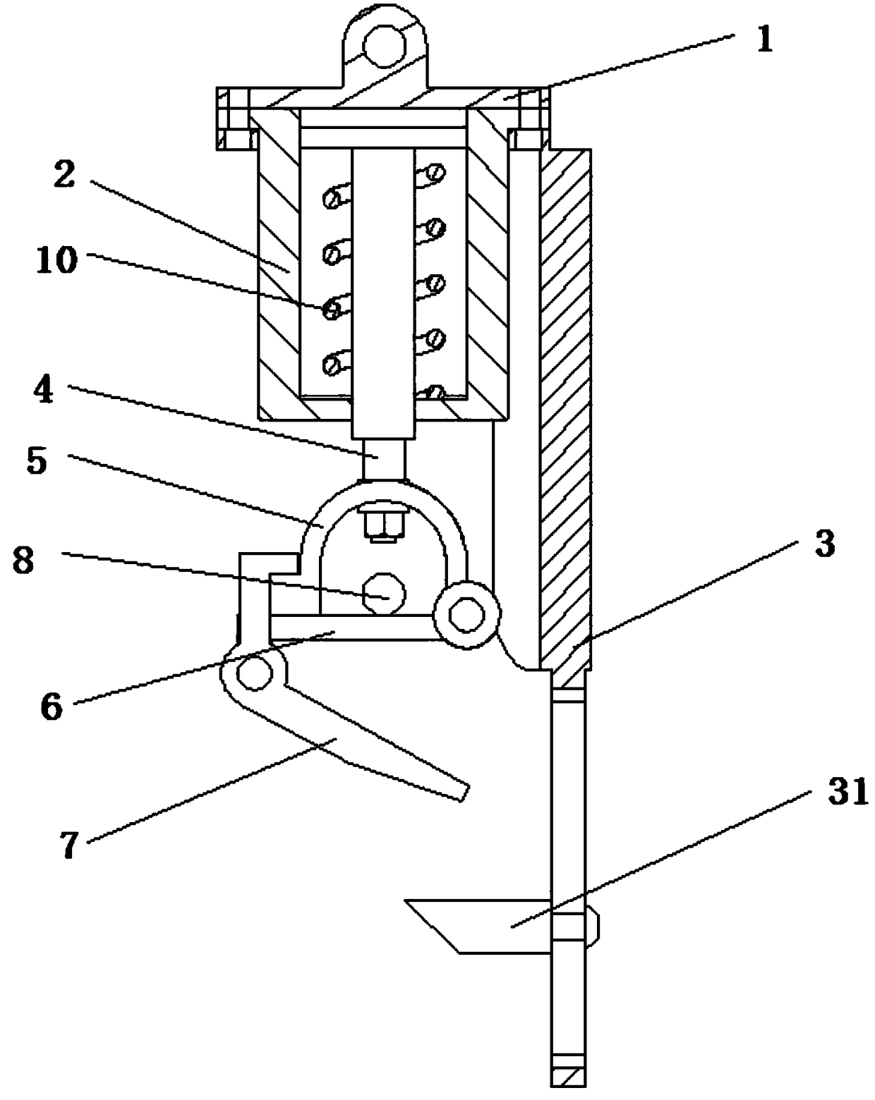 Adjustable power distribution circuit line-abandoning and rod-protecting apparatus