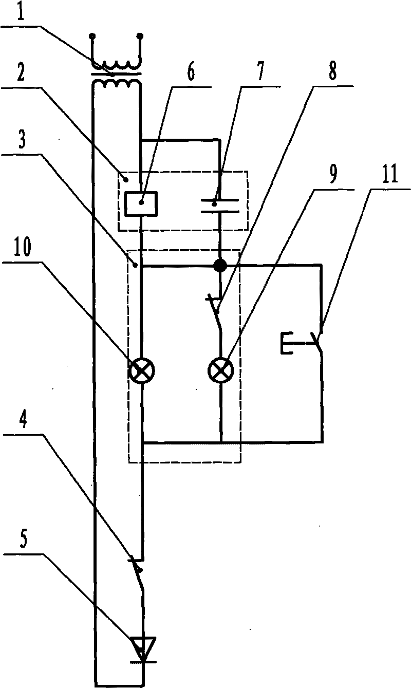Mining material detection circuit and device