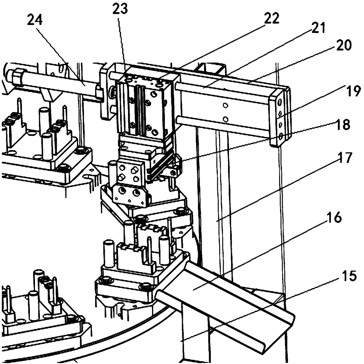 Multi-station riveting and pressing device
