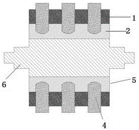 Composite extrusion roller, and preparation method thereof