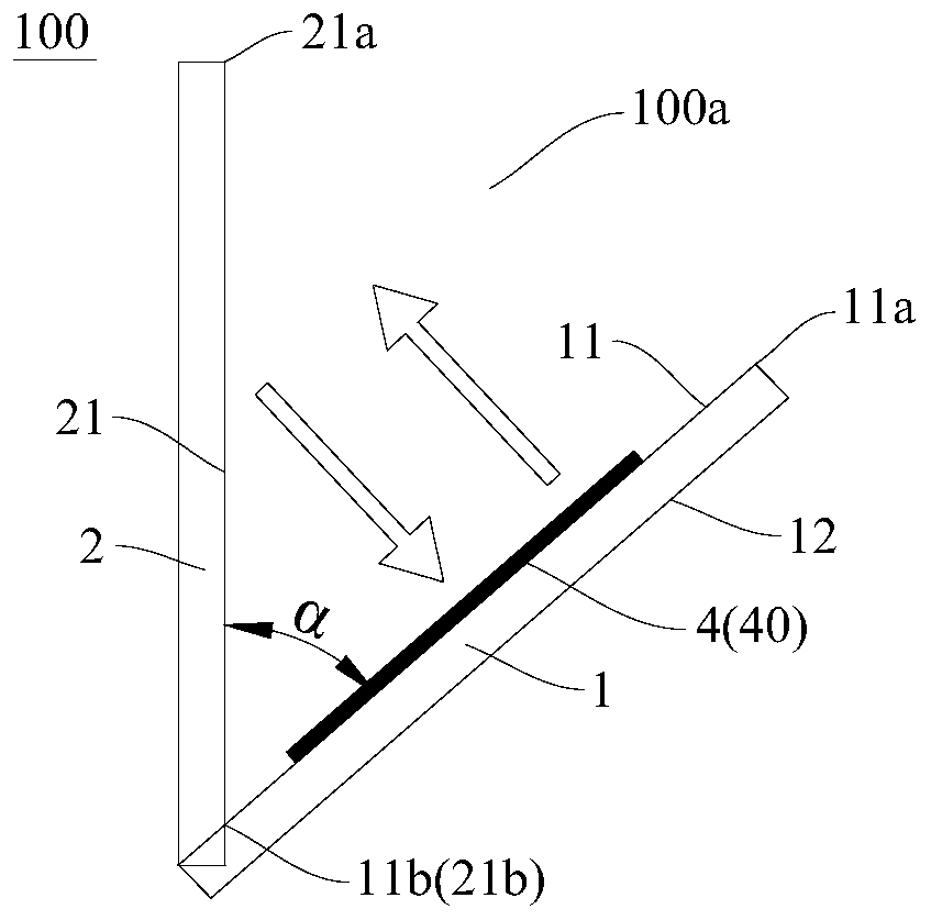 Light reflection structure for air treatment device, and air treatment device