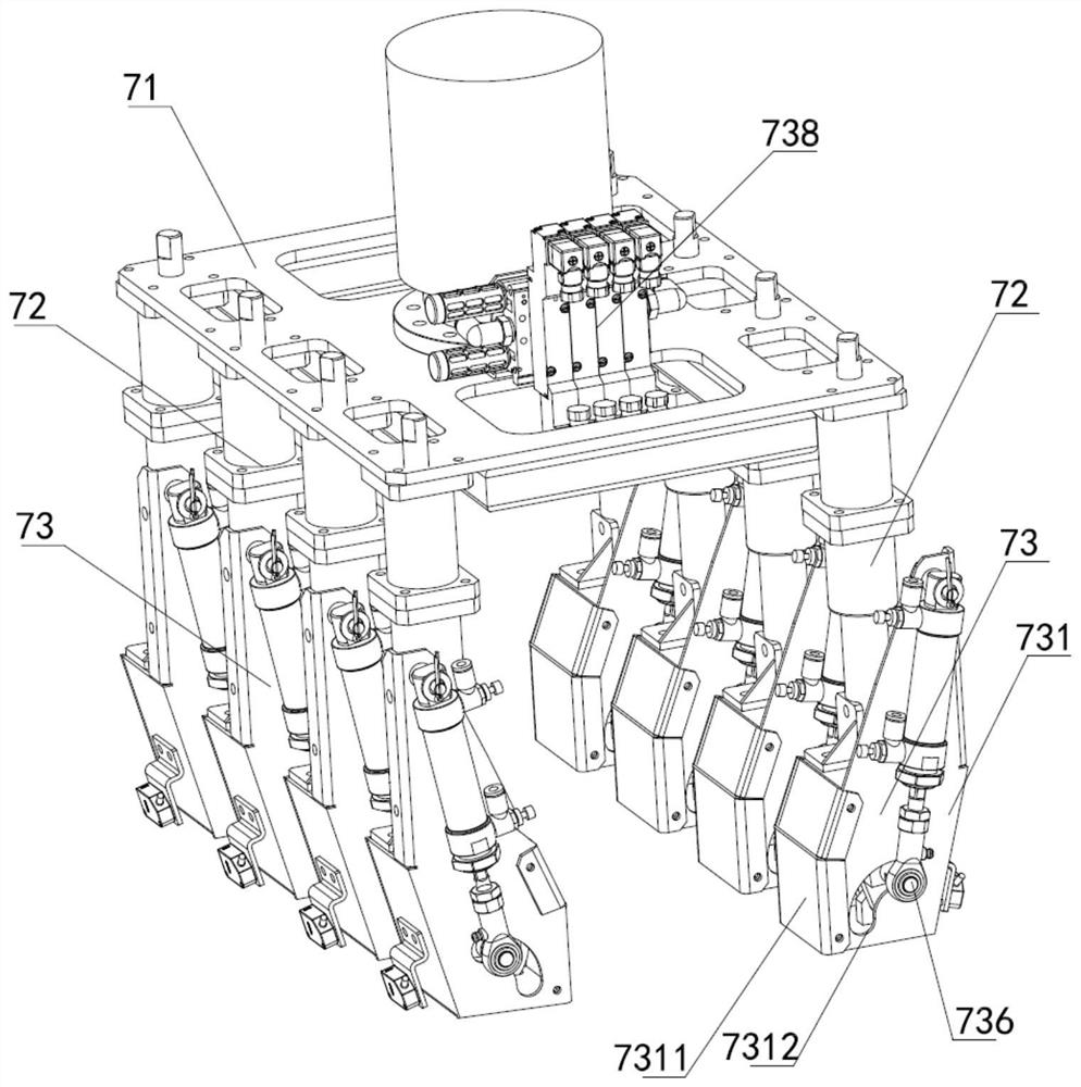 Raw tobacco gunny bag unloading, collecting and storing device based on machine vision