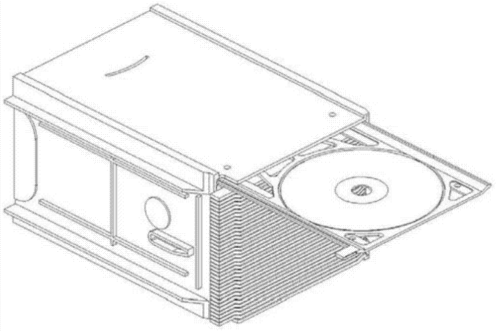 Non-tray case type cassette optical disk box and automated driving device thereof