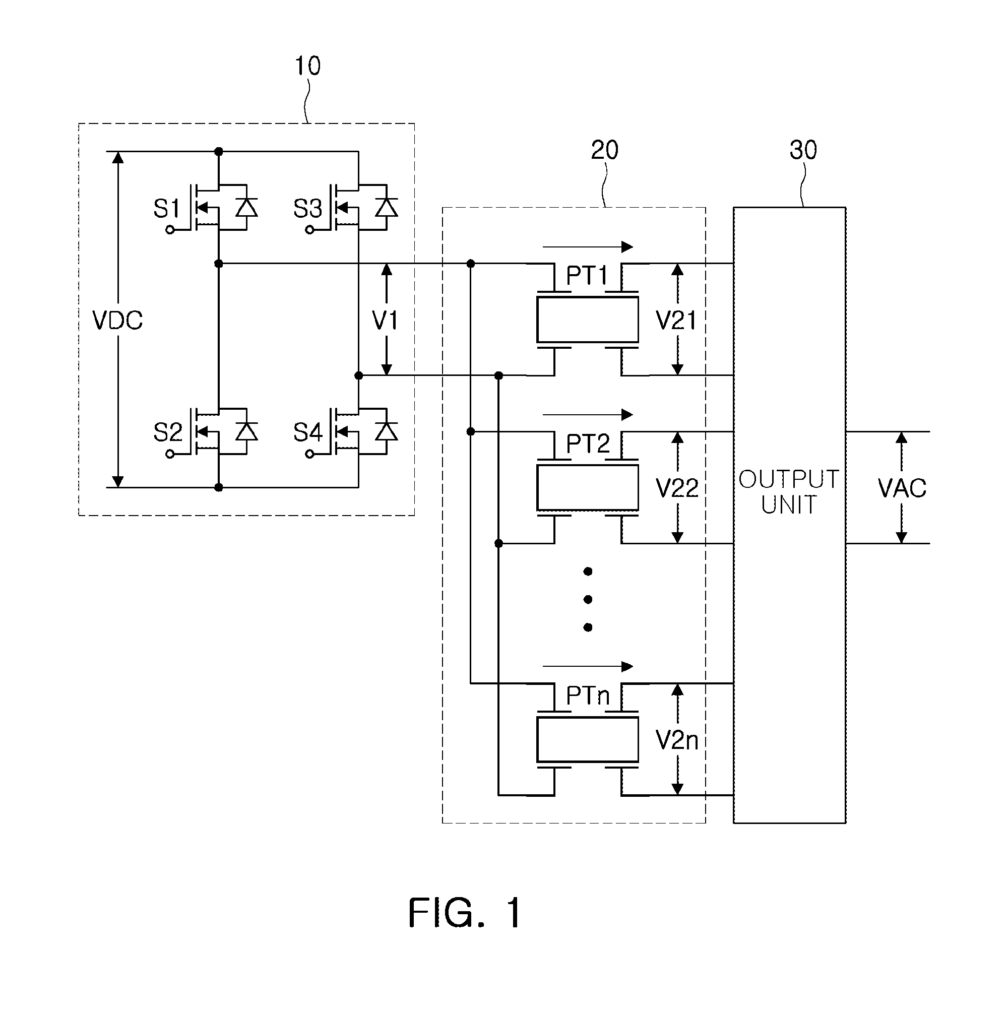 Dc-ac power converting circuit