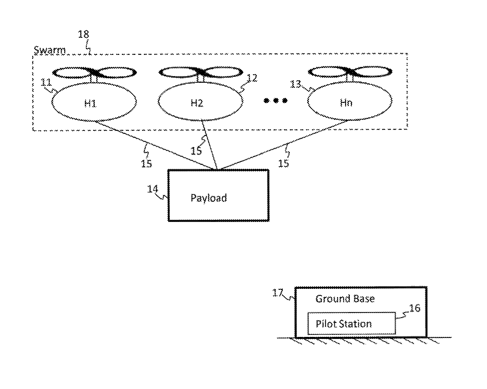 System and method for multiple vehicles moving a common payload