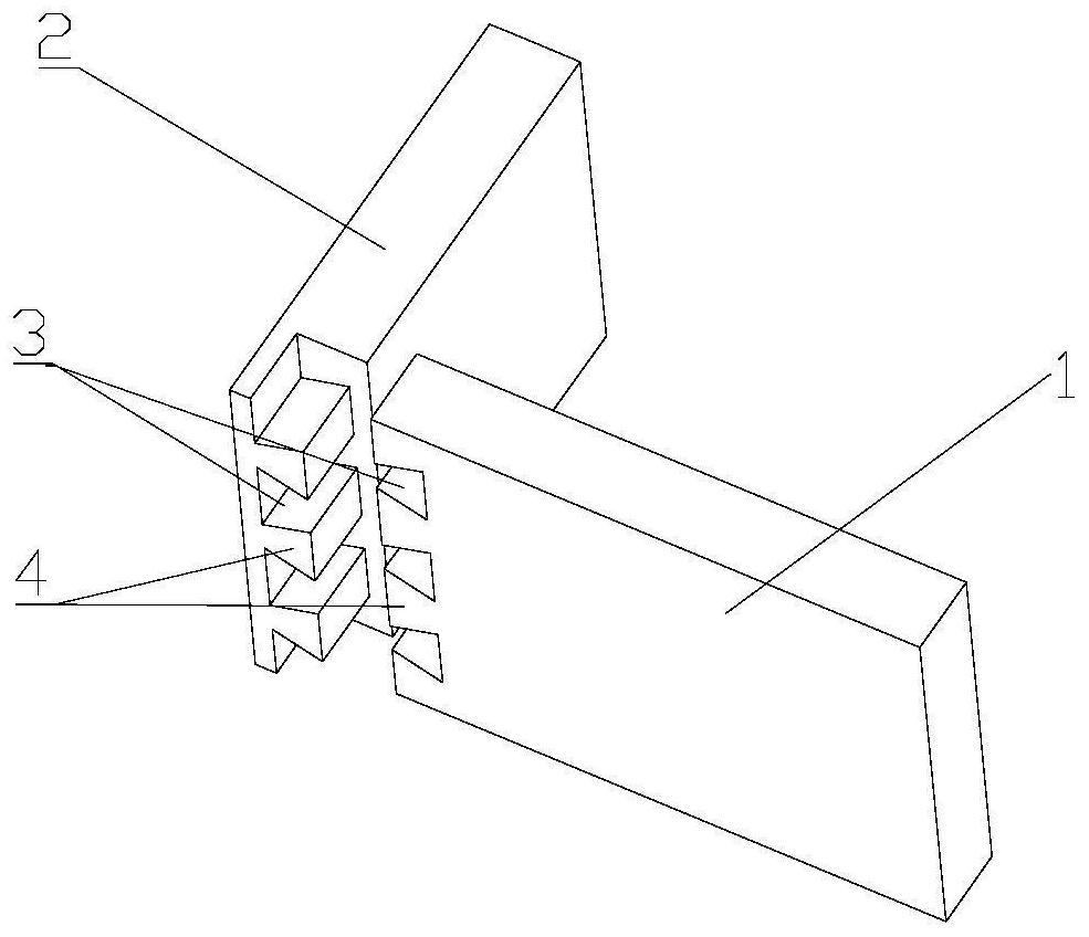 A wood connection method utilizing wood shrinkage rate