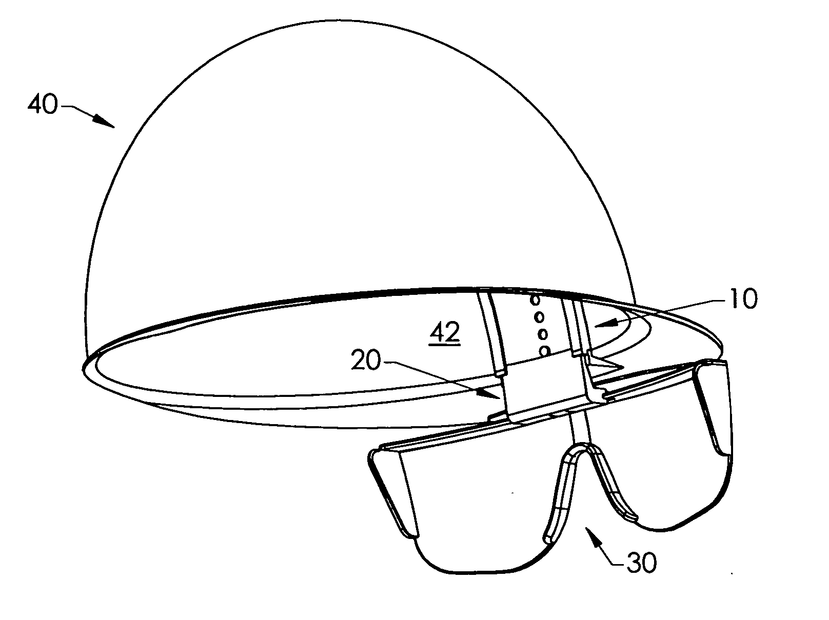 Hard-hat flip-up safety glasses
