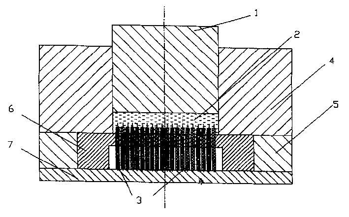 Die-casting die of 3D columnar fin type radiator and its die-casting method