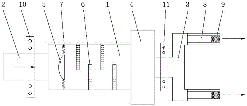 Automobile exhaust pipe with good silencing function