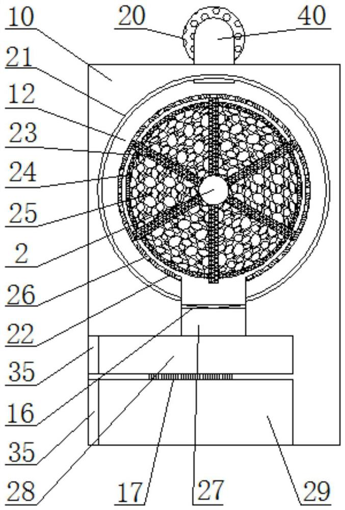 A domestic sewage filter device