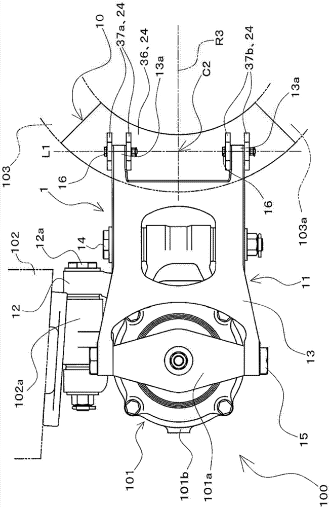 Disc brake pad and brake caliper device