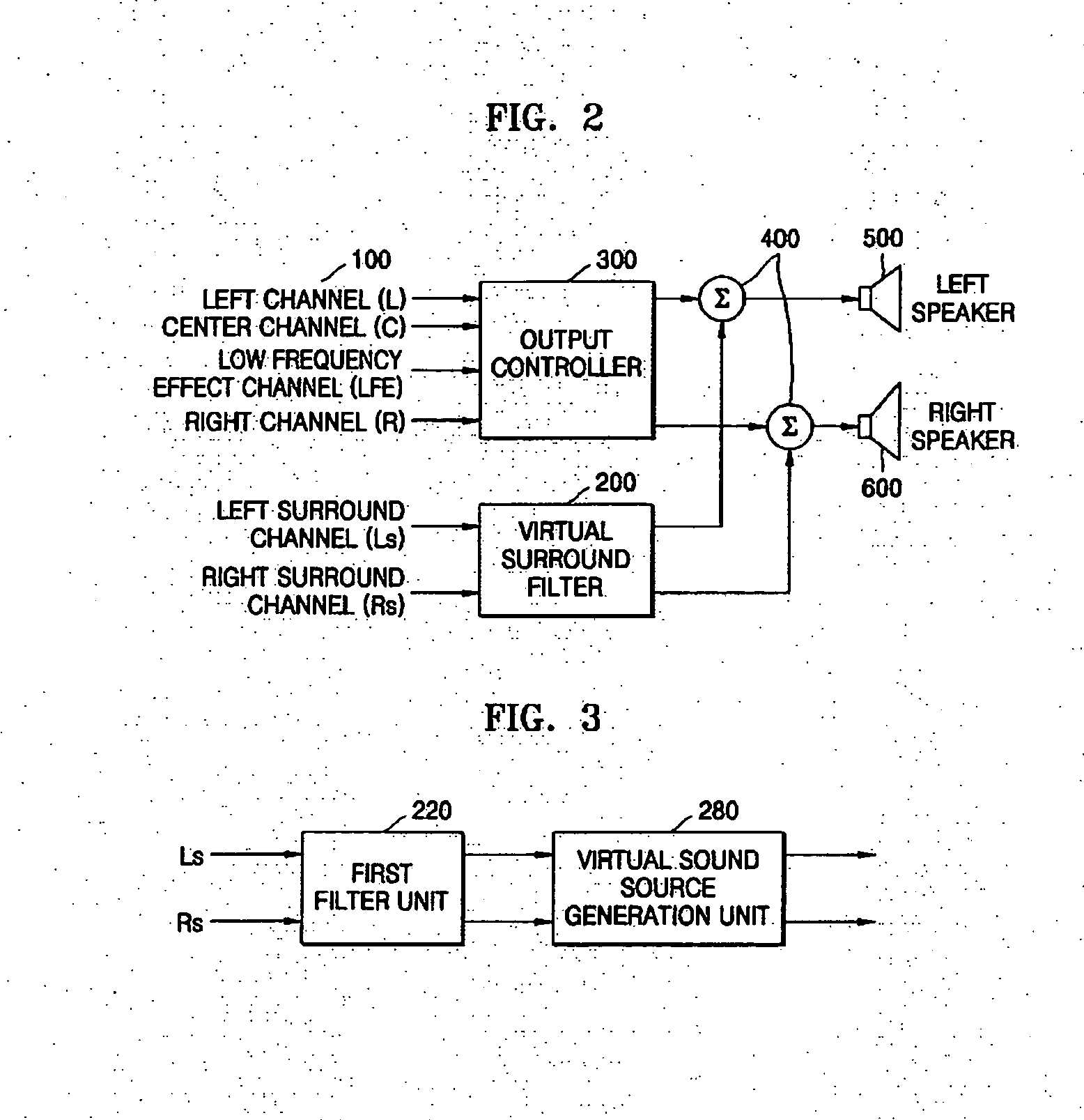 Apparatus and method of processing multi-channel audio input signals to produce at least two channel output signals therefrom, and computer readable medium containing executable code to perform the method