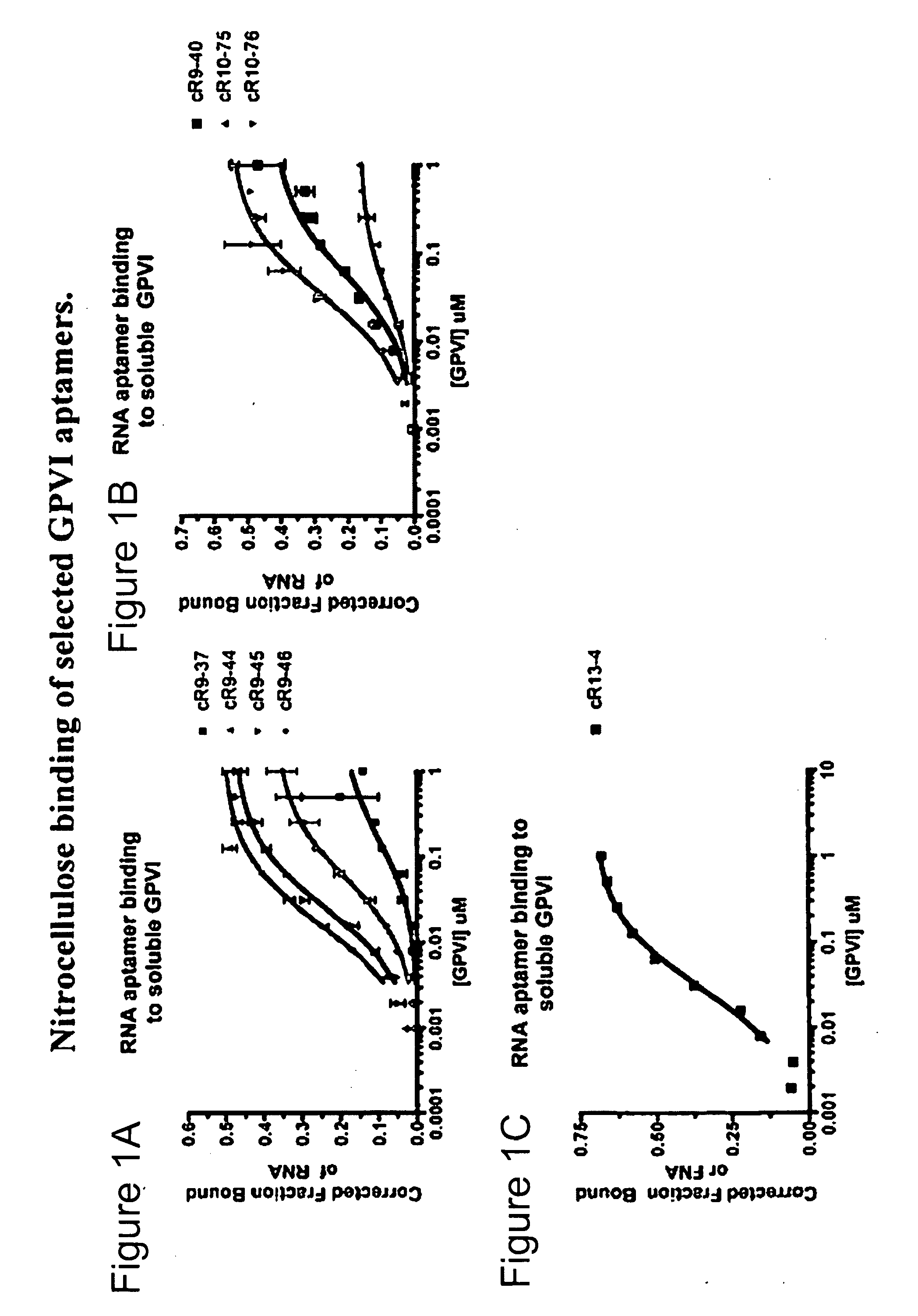 Aptamers to glycoprotein vi