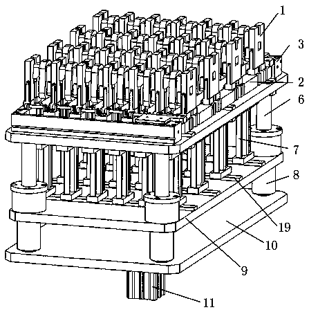 Push rod mechanism of device applicable to automatic demolding of motor coils