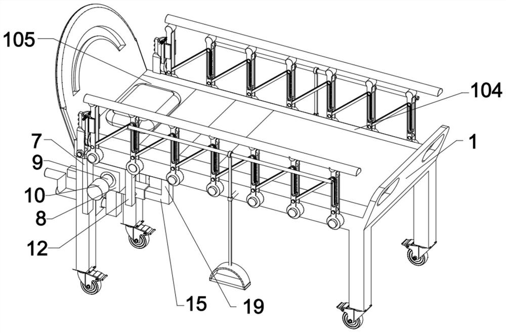 Multifunctional combined nursing bed for department of pediatrics