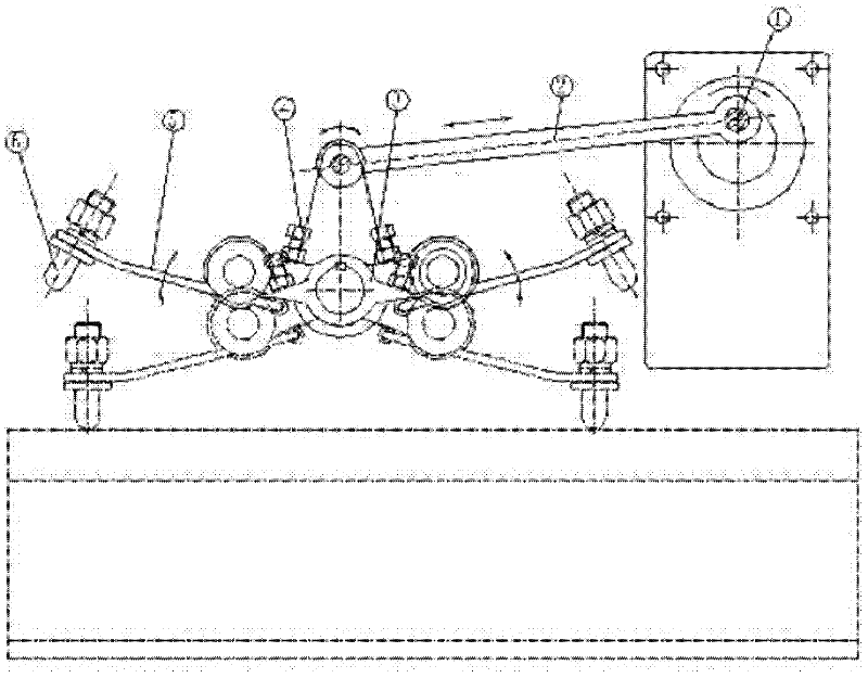 Elastic knocking device for track fastener detection trolley