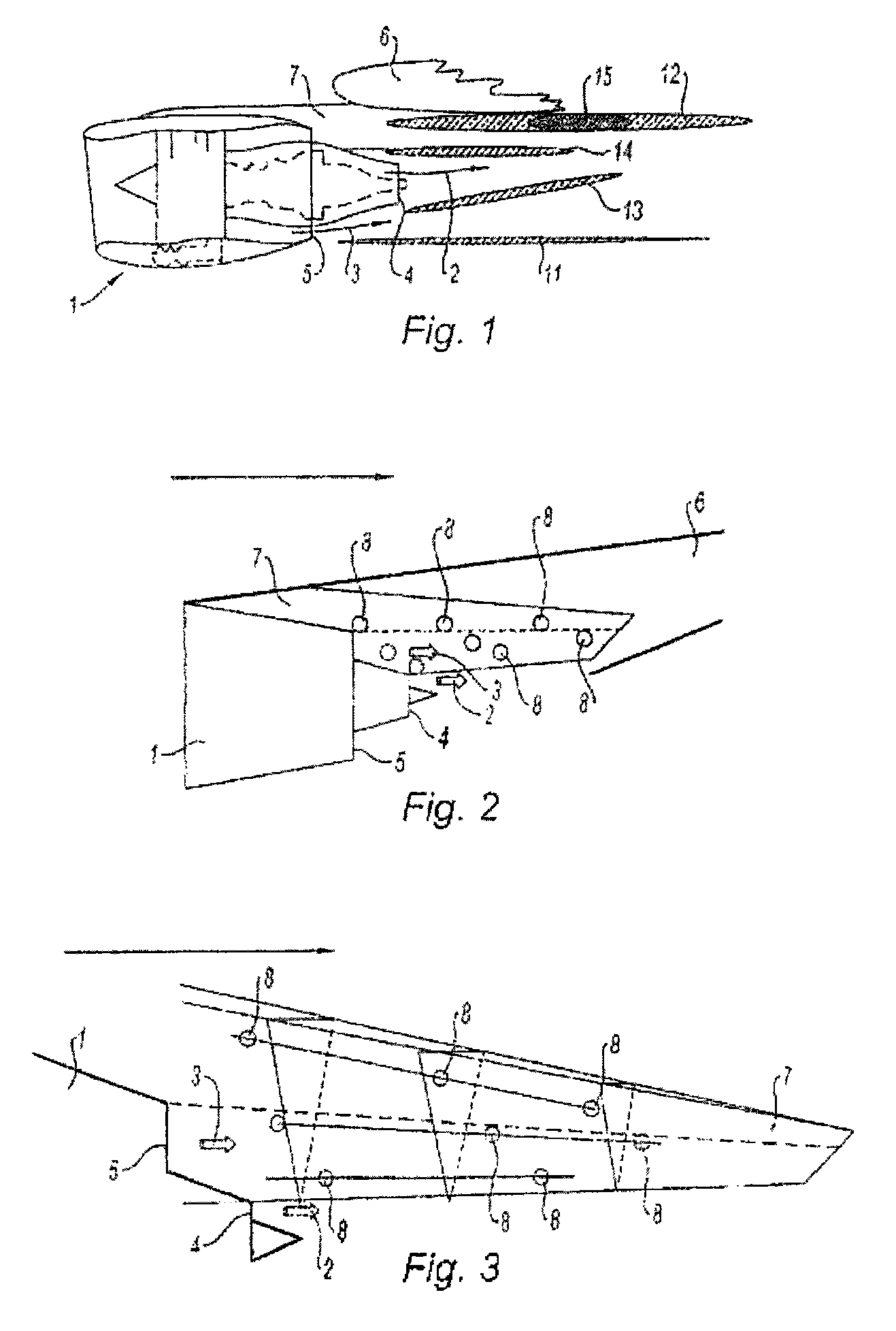 Device for reducing noise from jet-pylon interactions on jet engines