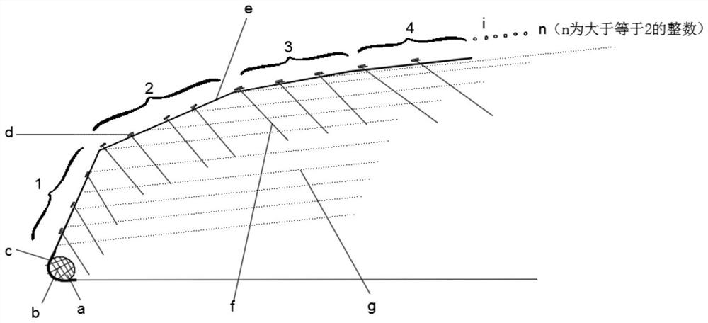 Regional bedding rock slope reinforcing and protecting structure