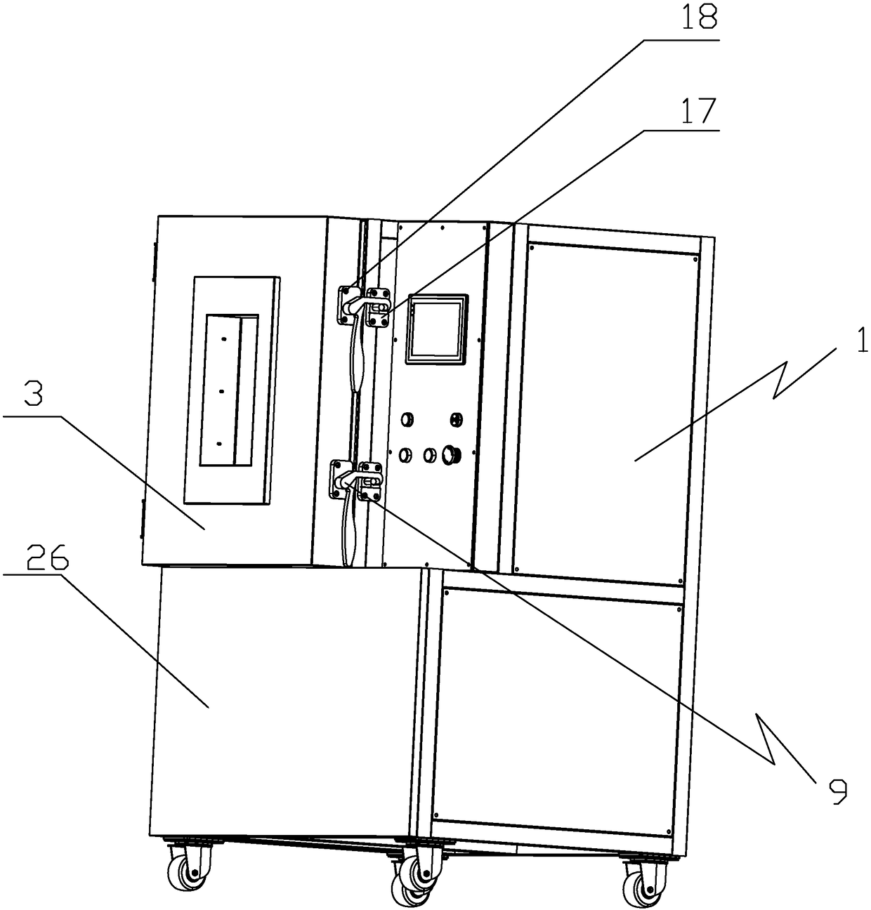 Low-pressure environment test box