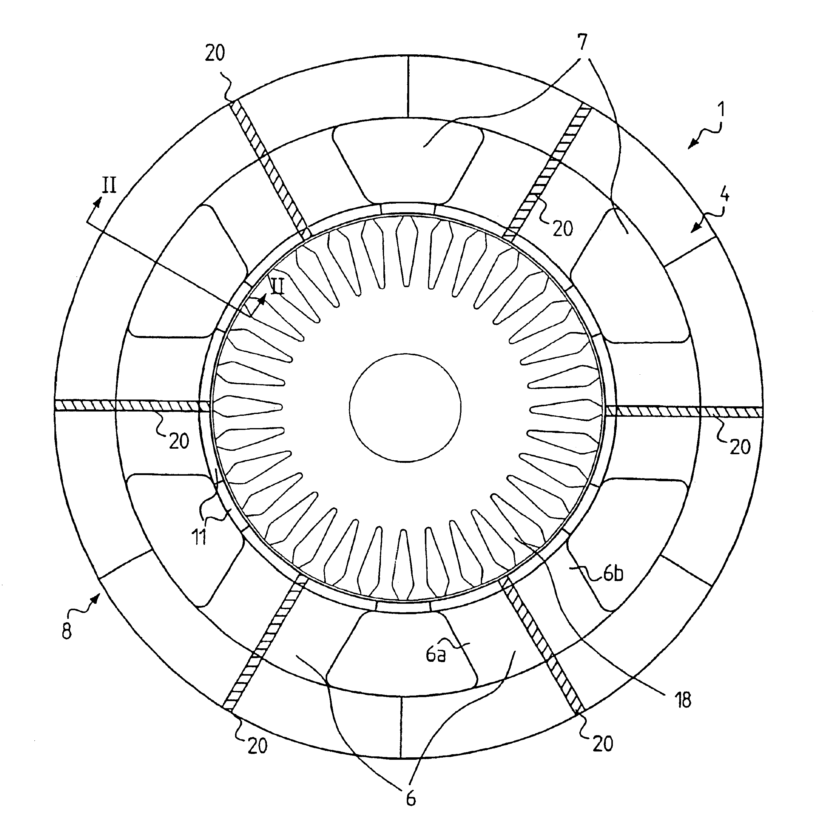 Electrical machine stator and rotor
