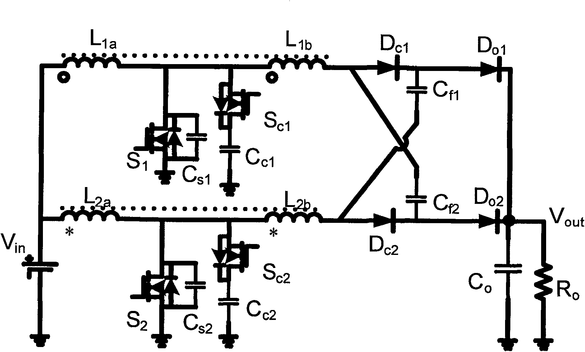 Active-clamp high-gain alternation and parallel connection boosting converter