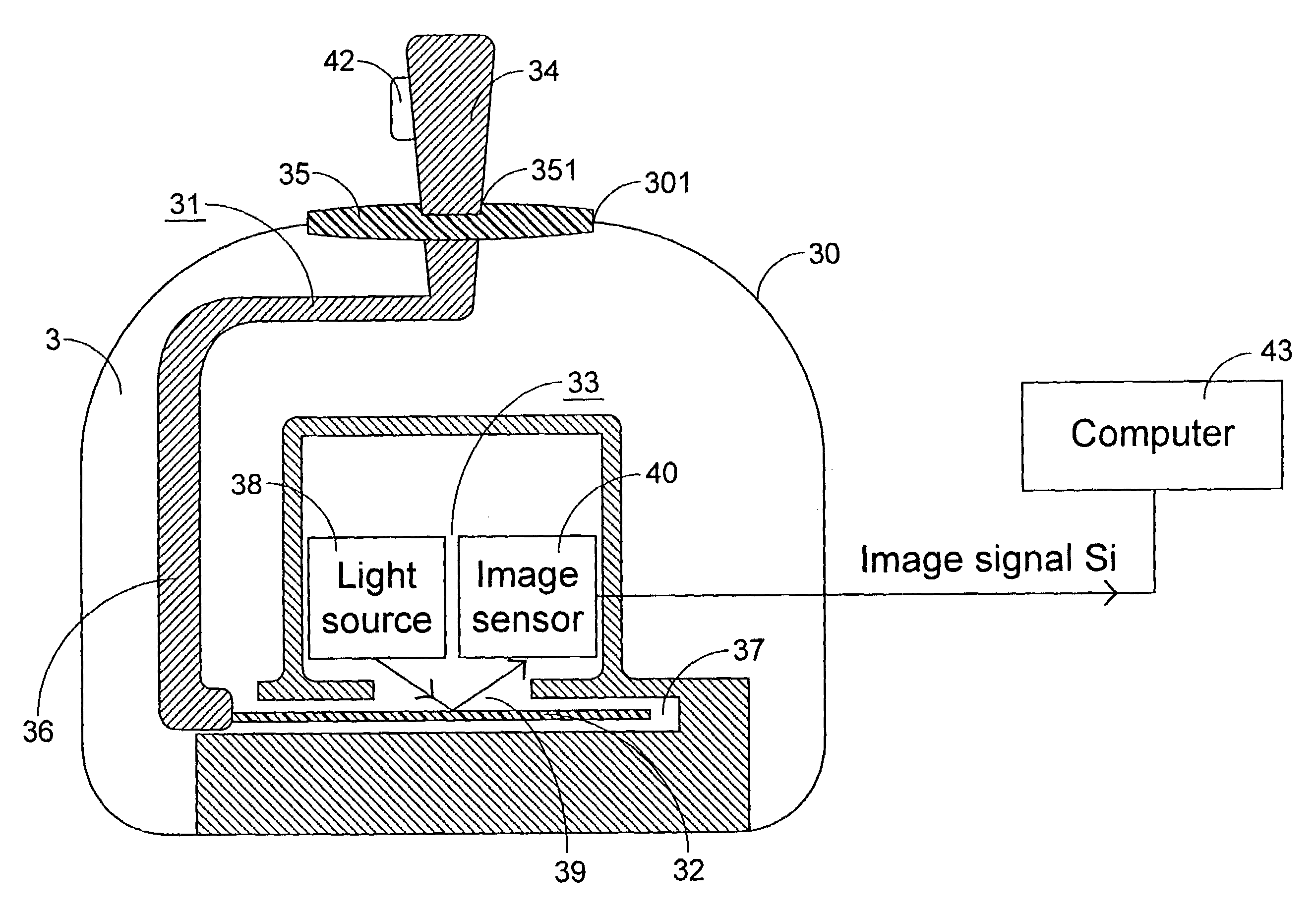 Optical computer pointer and optical cursor/frame control method