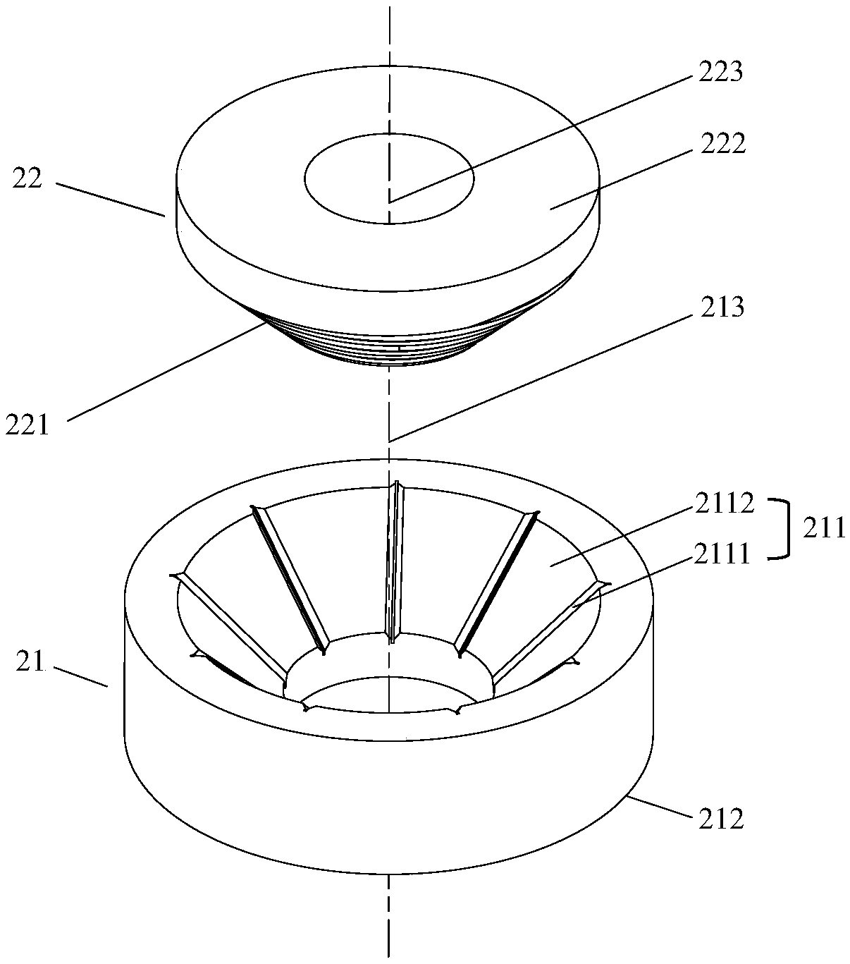 Grinding disc used for precise processing of rolling surface of tapered roller and equipment method