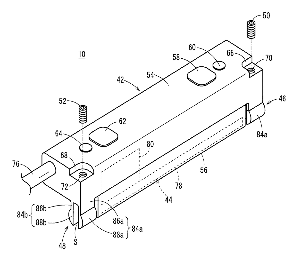 Mounting structure of a position detecting sensor