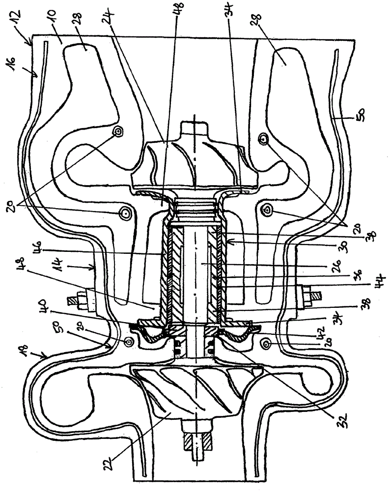 Turbocharger housing and tool arrangement for machining turbocharger housings