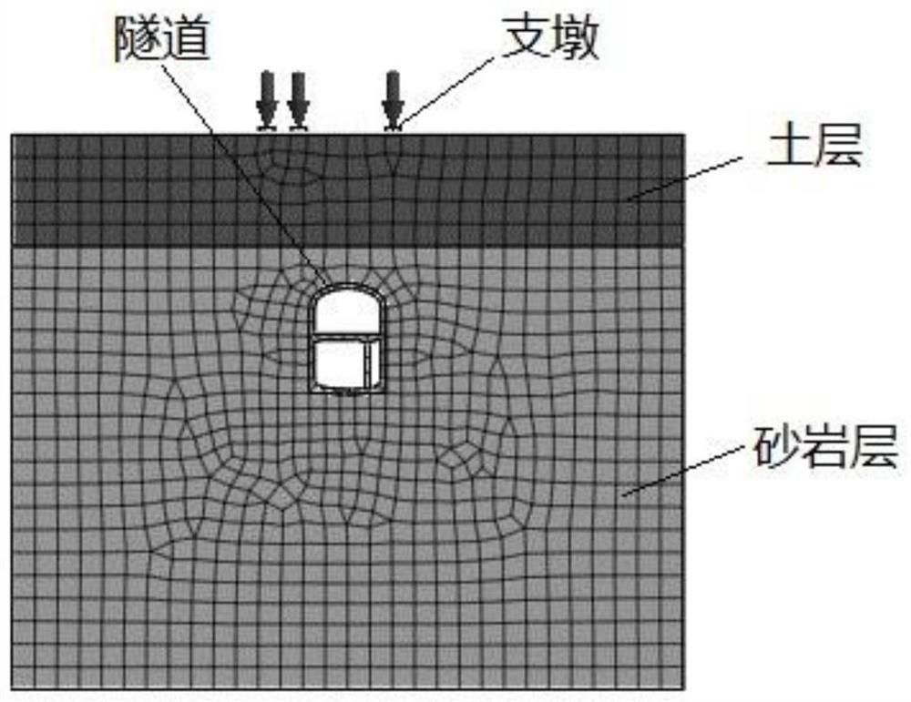 Three-dimensional calculation and analysis method for influence of buttresses on interval tunnels and station structures