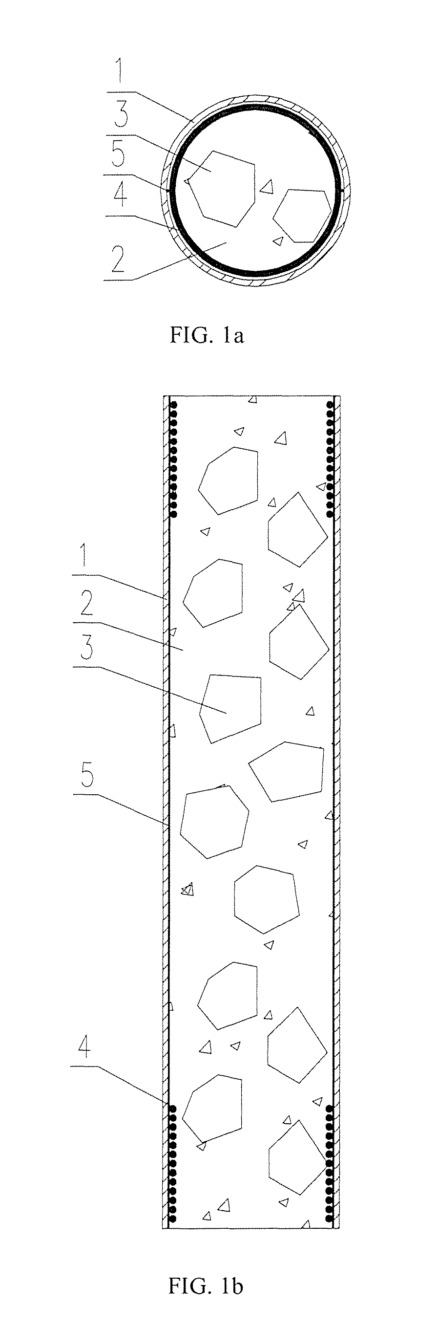 Seismic steel tubular column with internal local restraint and filled with high strengthen compound concrete containing normal-strength demolished concrete lumps and construction process of such column