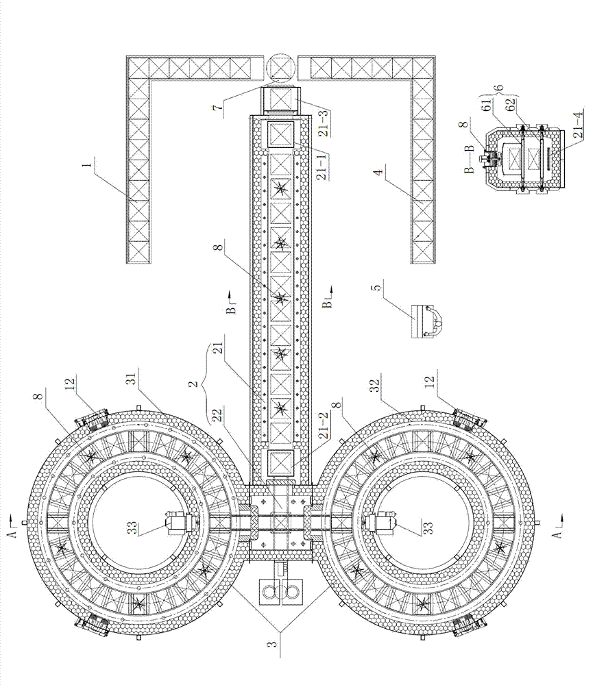 Roller-type spheroidizing annealing production line and isothermal spheroidizing annealing method
