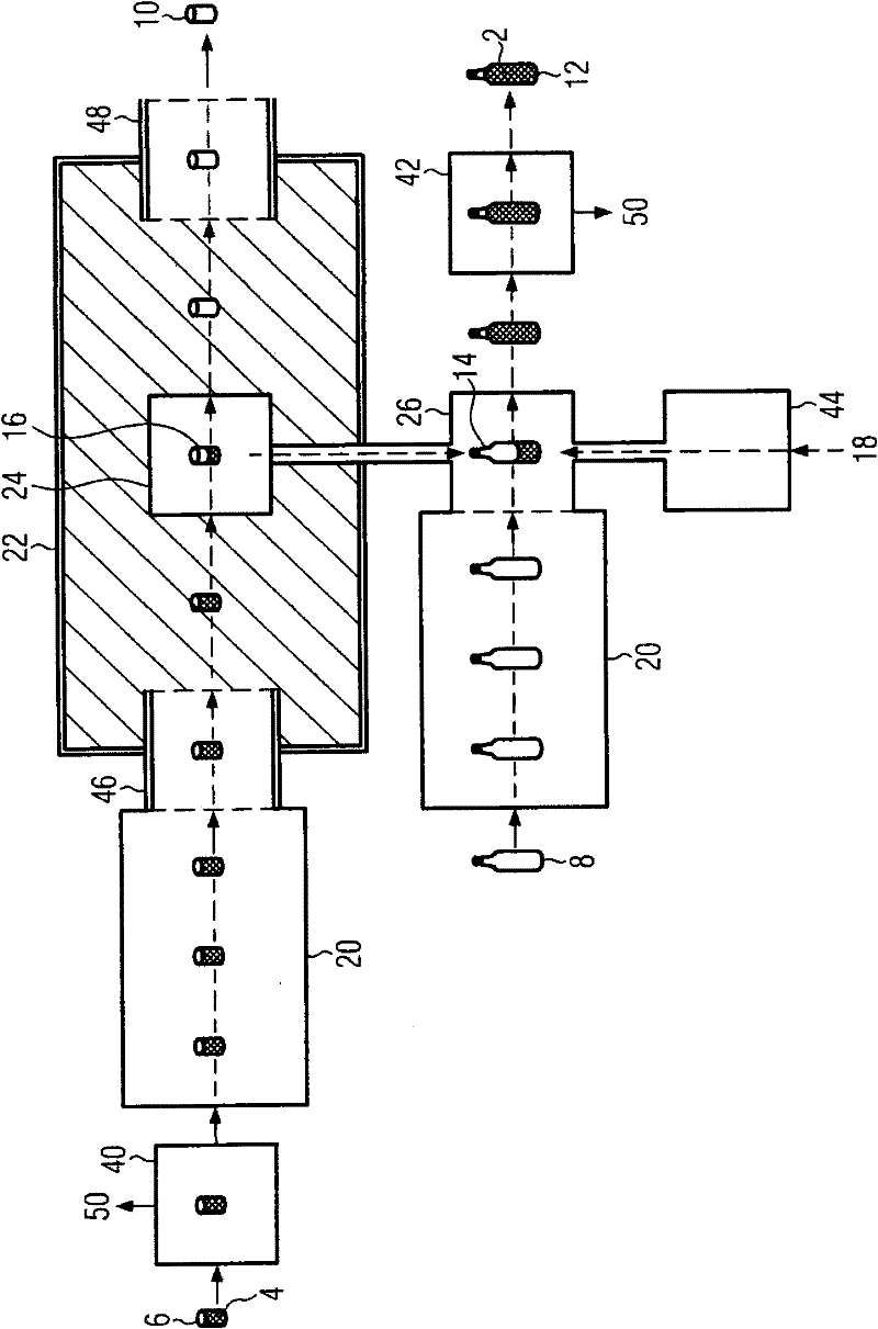 Method and device for aseptic filling